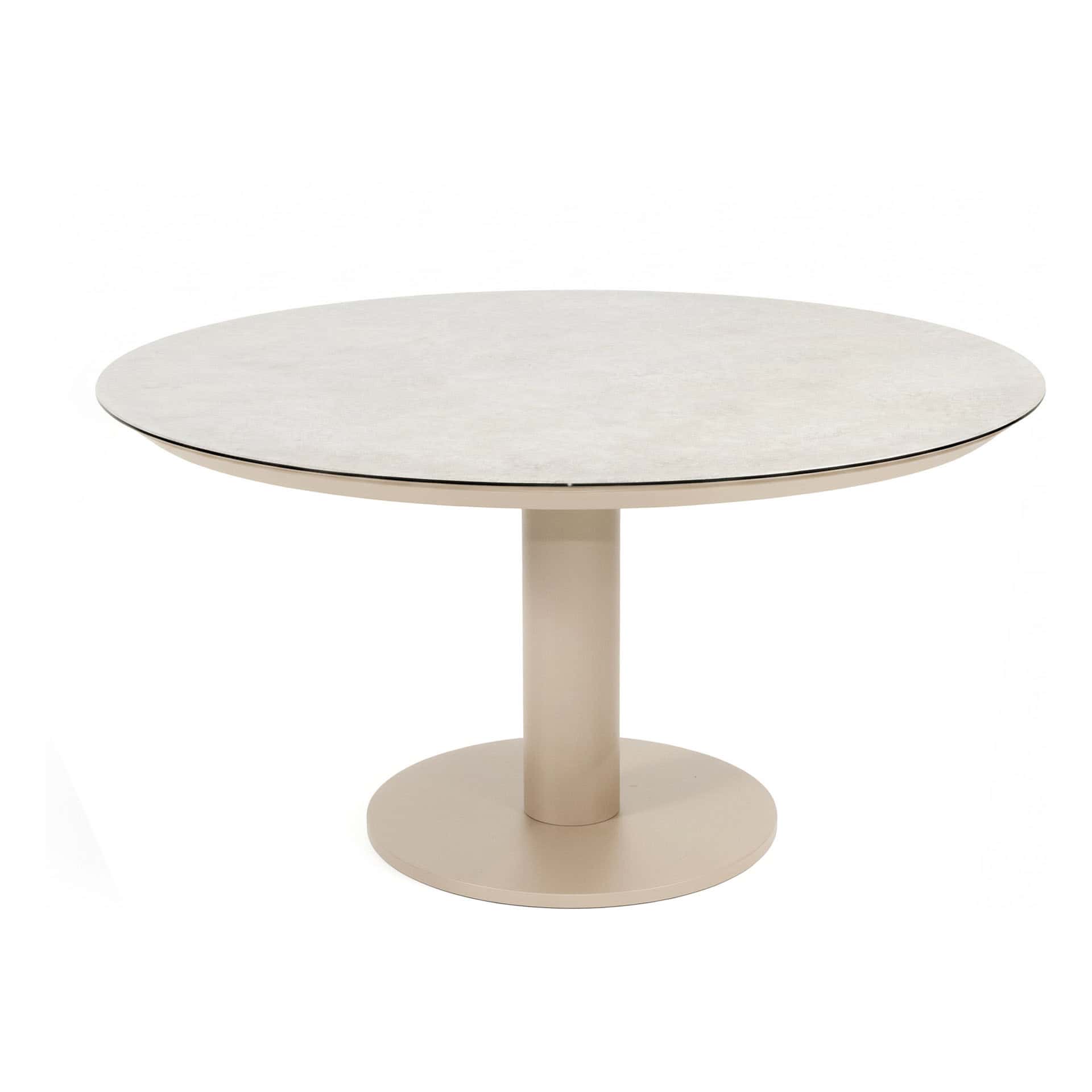Taste 4SO Low Diningtafel Sarah Ø130 cm geprint keramiek latte