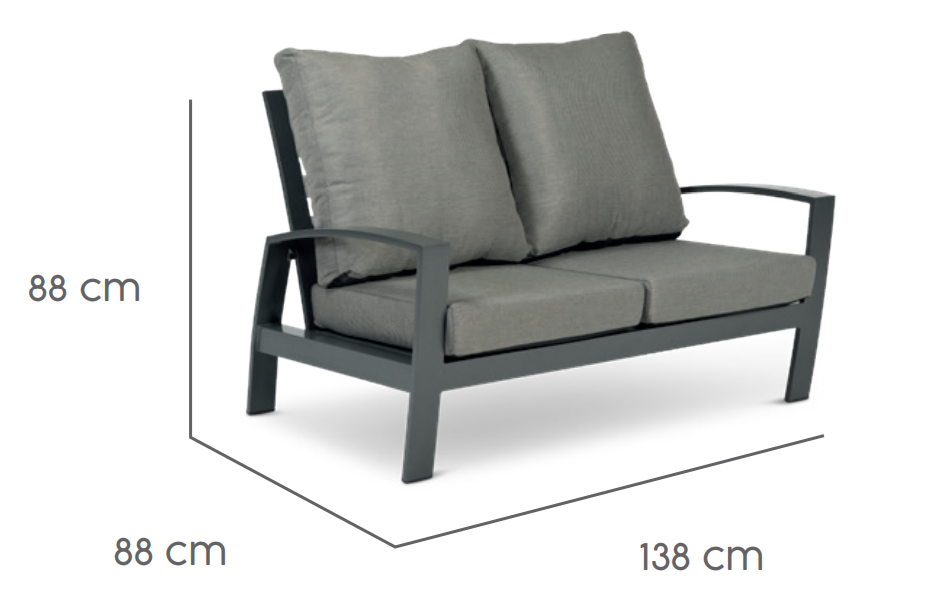 Tierra Outdoor valencia loungeset 4-delig charcoal