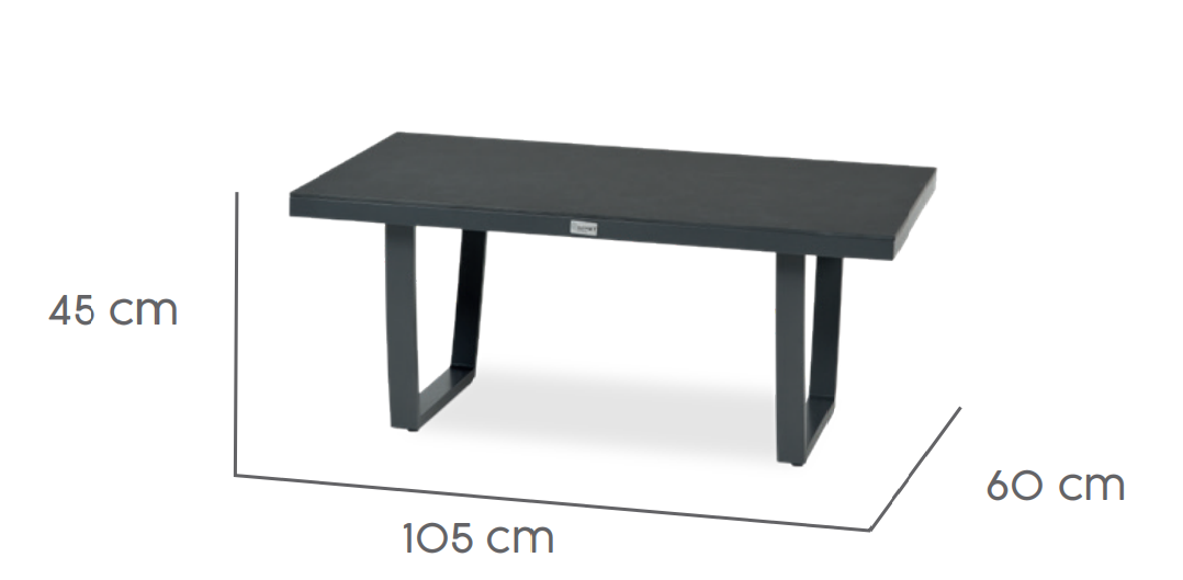 Tierra Outdoor Loungeset Valencia charcoal 4-delig