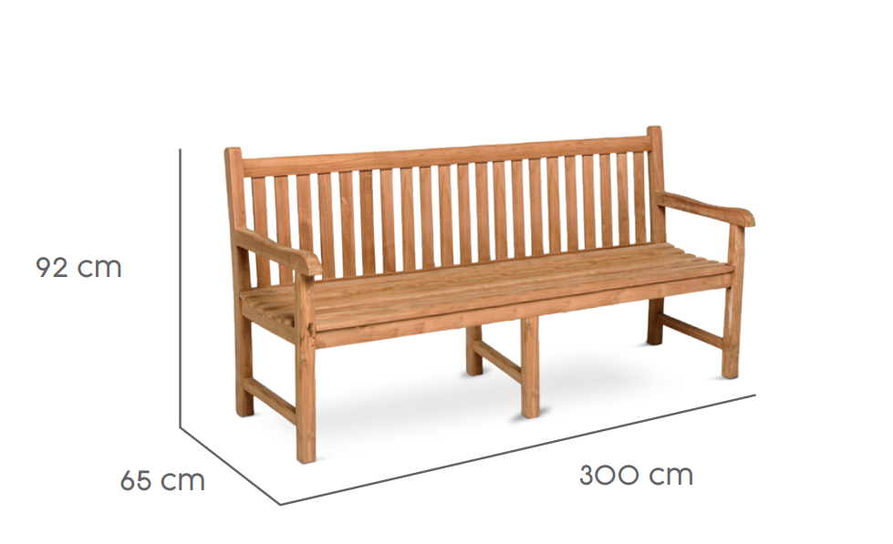 Tierra Outdoor Tuinbank Cordoba teak 300cm