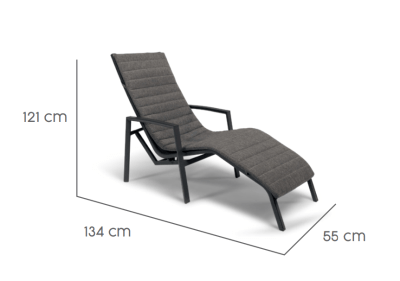 Tierra Outdoor Relaxstoel Wave antraciet