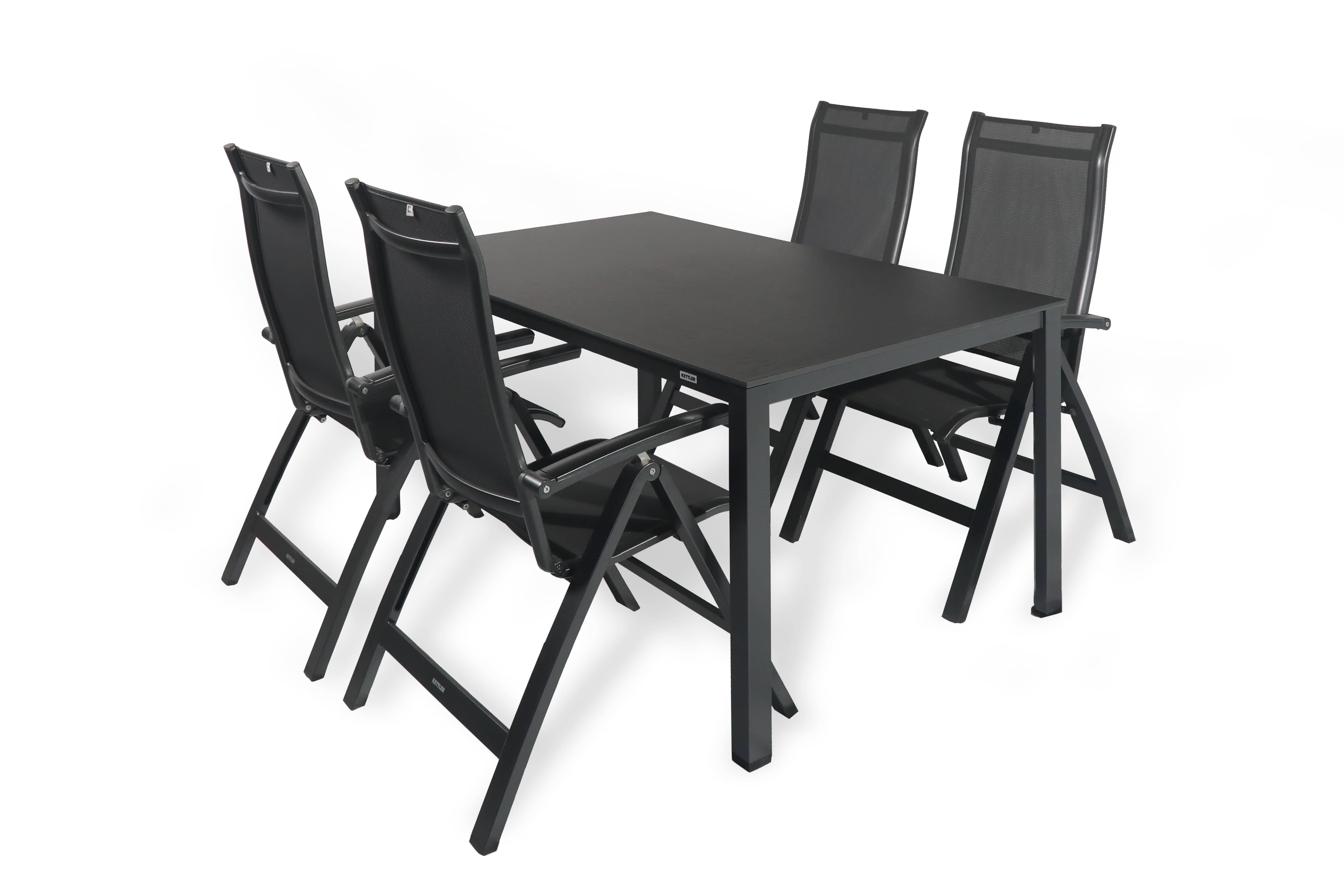 Kettler Diningset Altura aluminium-Cubic leisteen 160x95cm 5-delig