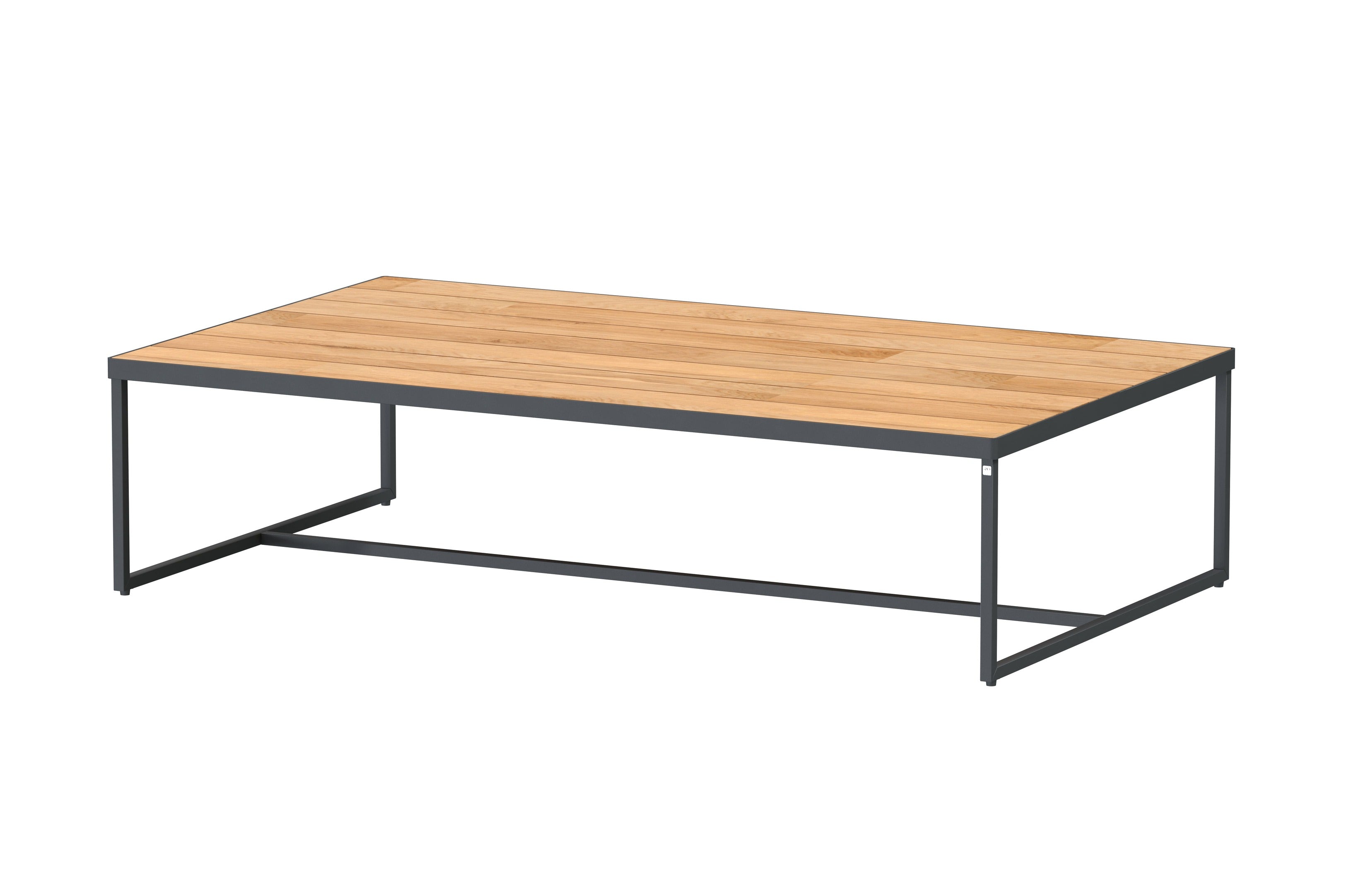 4 Seasons Outdoor Strada salontafel antraciet-teak 120x70 cm