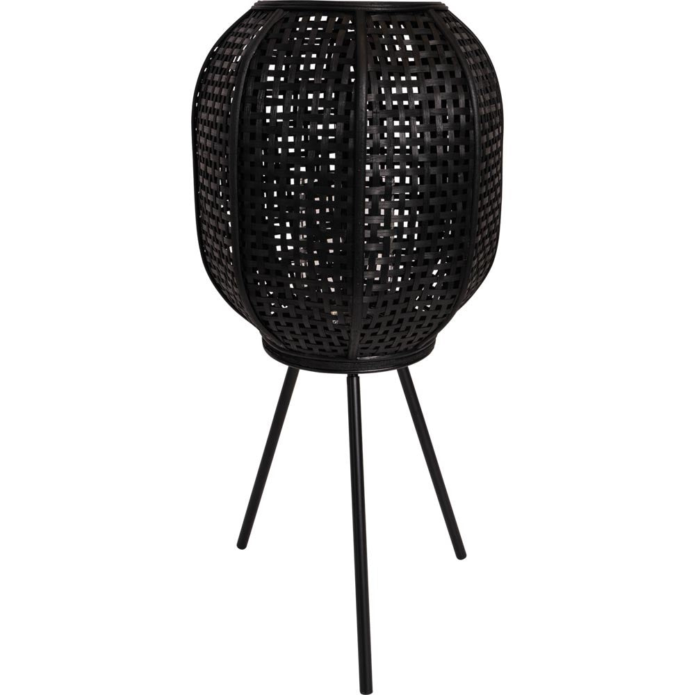 Lantaarn op voet Macy zwart, ø32x66cm