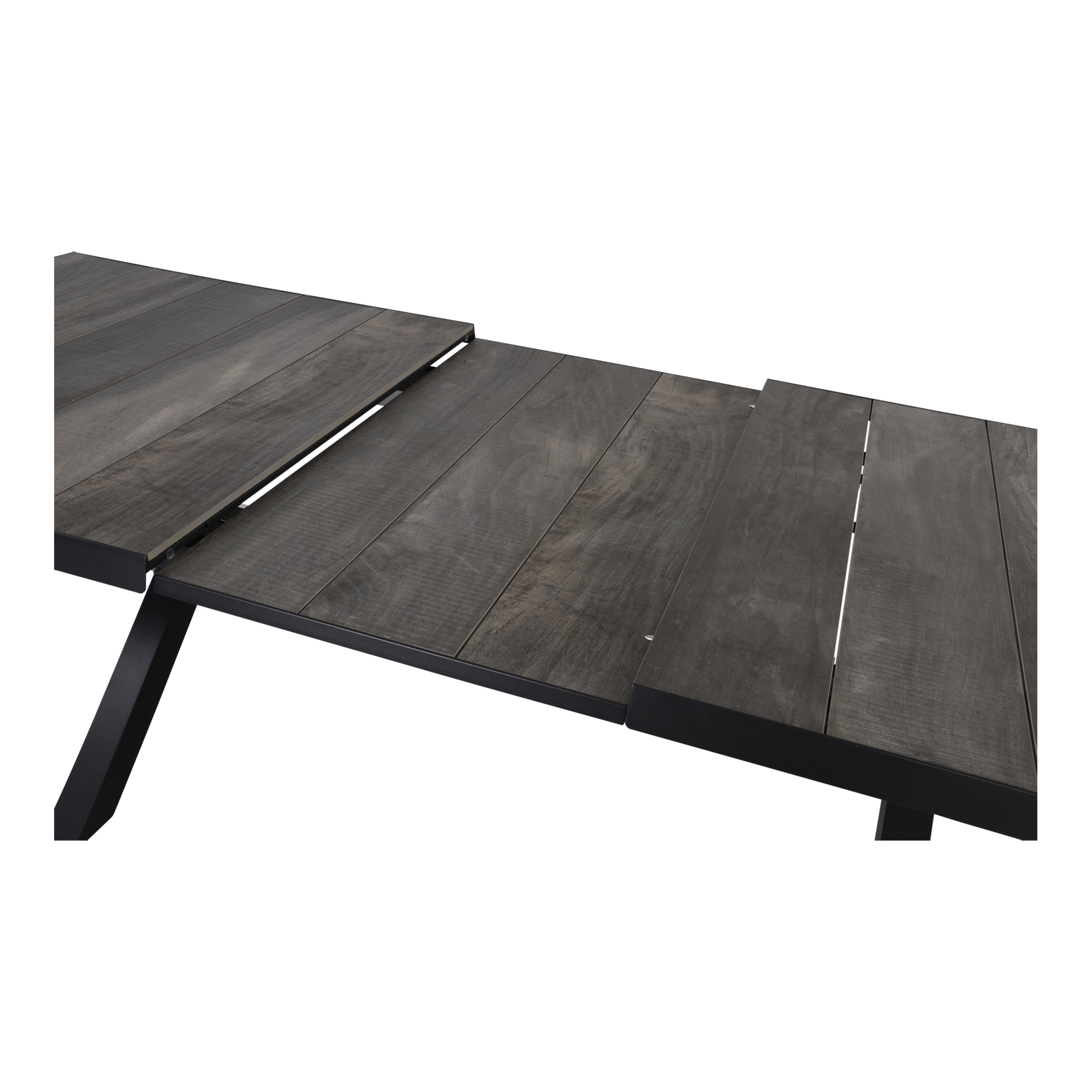 Lesli Living Uitschuiftafel Castilla Negro 204/264x102cm