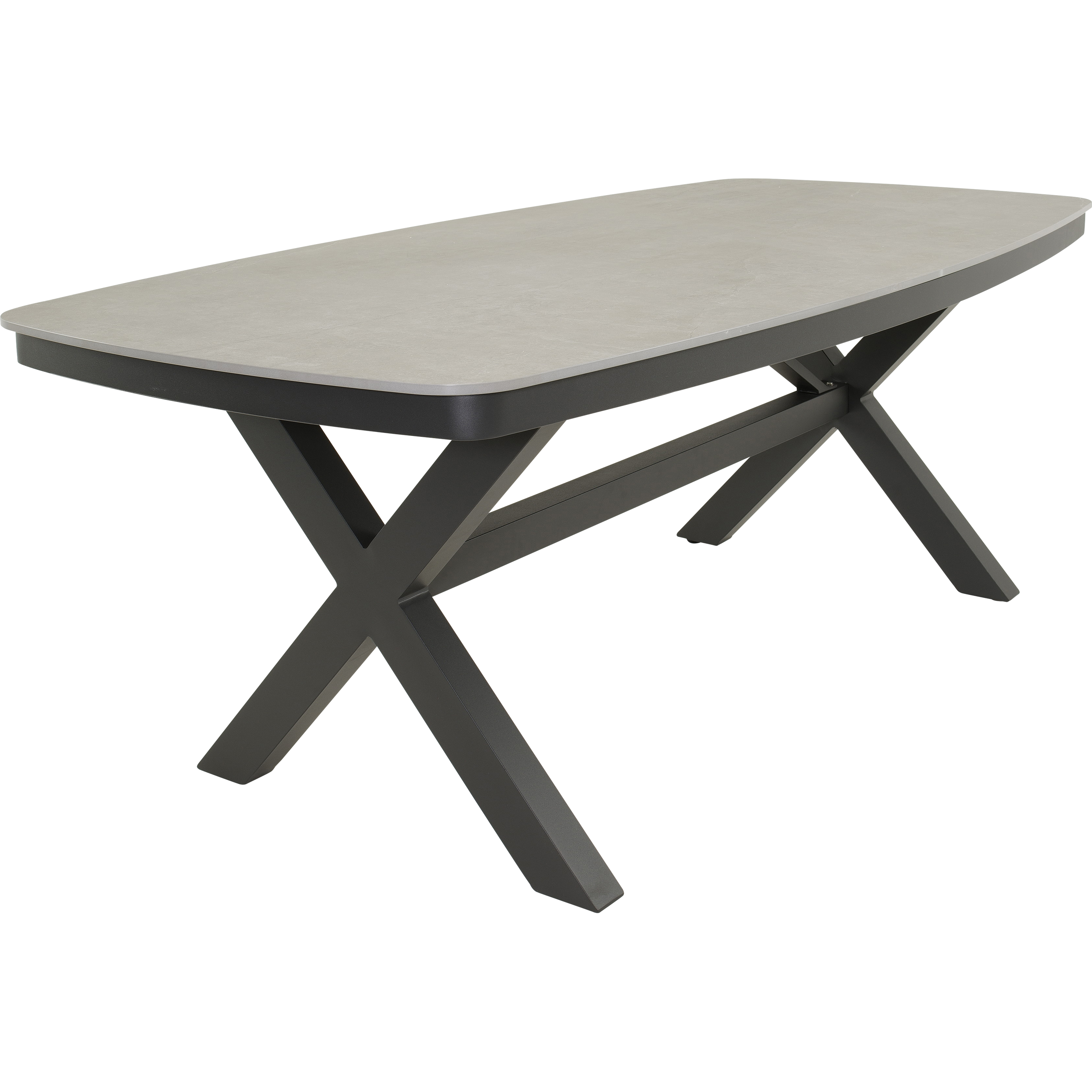 Lesli Living Diningtafel Davos antraciet deens ovaal 200x100cm