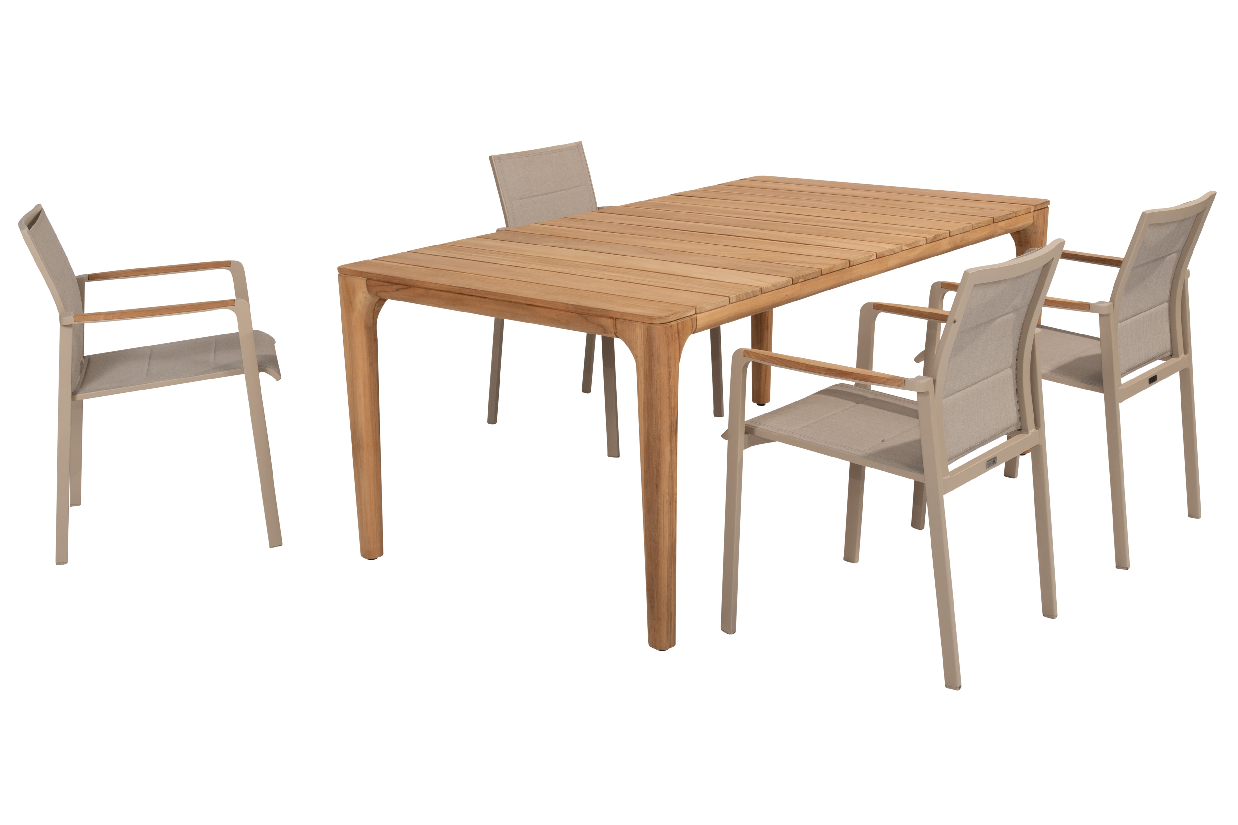 Taste 4SO Diningset Cortina latte-Liam 180x100cm 5-delig