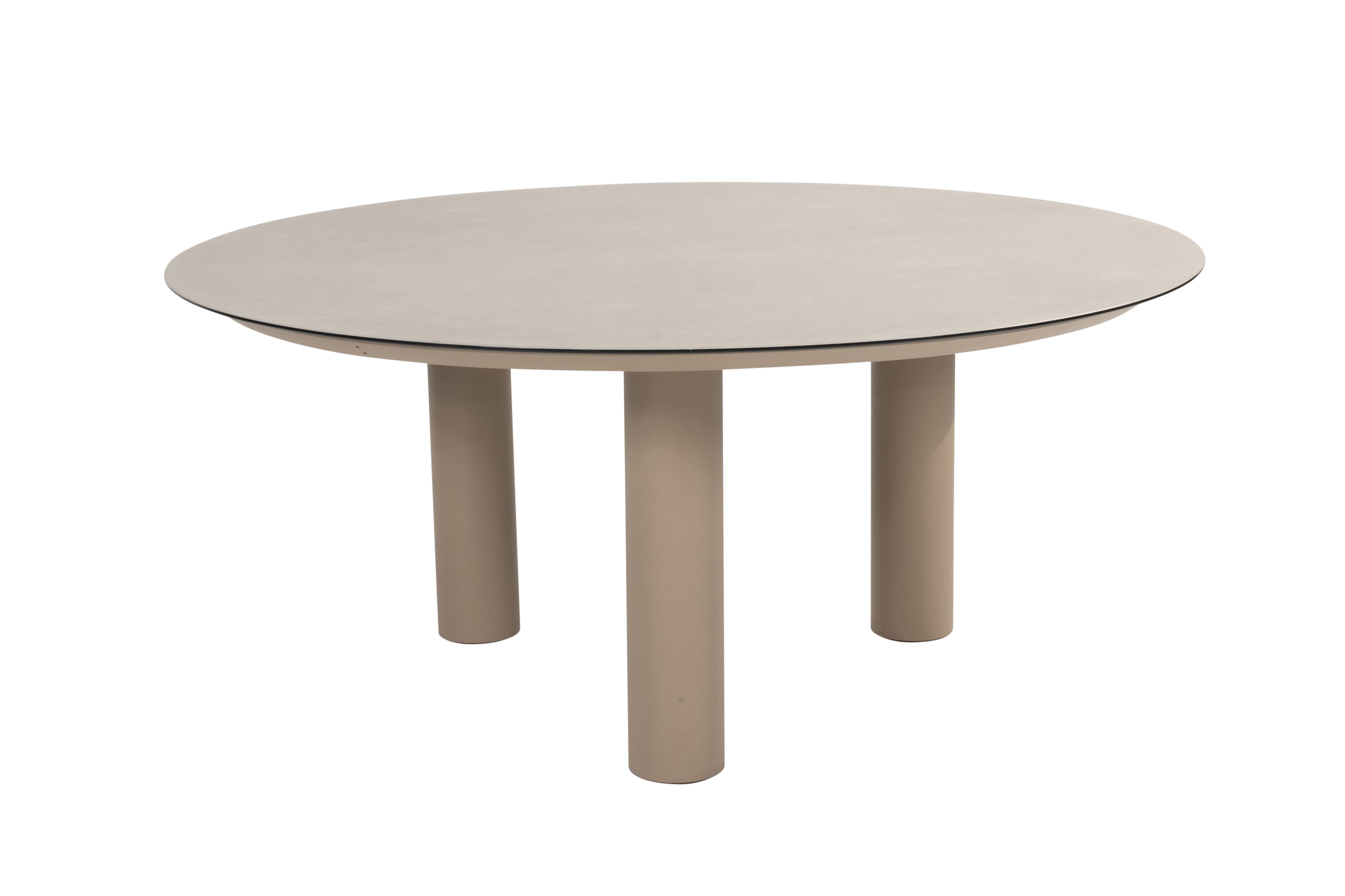 Taste 4SO Low Diningtafel Donato Ø160cm geprint keramiek latte