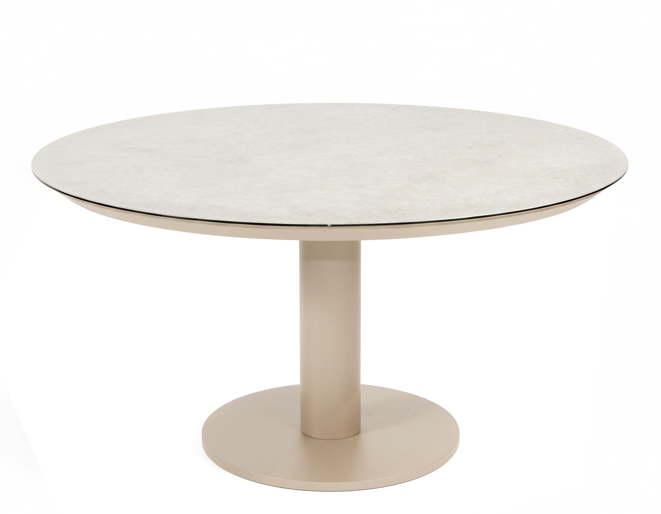 Taste 4SO Low Diningtafel Sarah Ø130 cm geprint keramiek latte