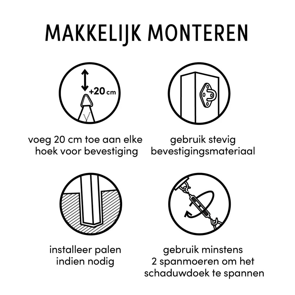 Coolfit Vierkant 5,0 x 5,0 x 5,0 x 5,0m, Zand