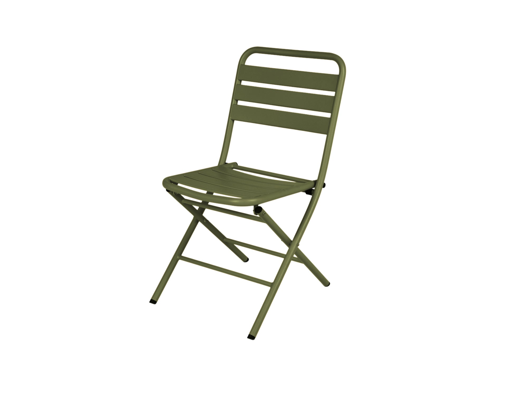 MaximaVida Max inklapbare metalen tuinstoel olijfgroen 2 stuks