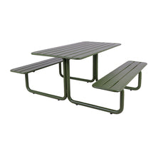 MaximaVida Max metalen picknicktafel 150 cm olijfgroen