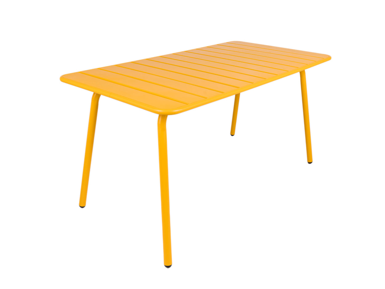 MaximaVida Max metalen tuintafel 150x80 cm okergeel