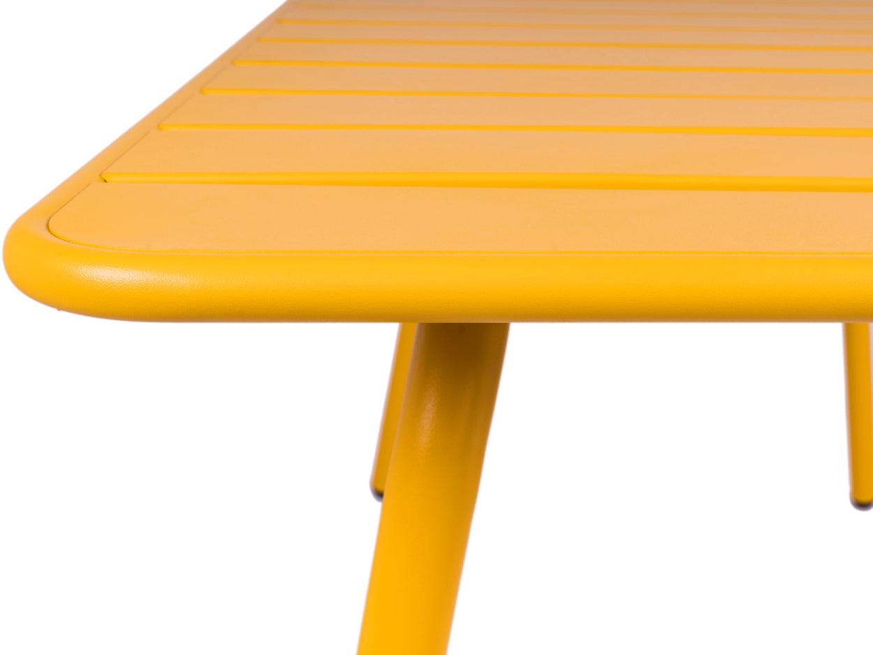 MaximaVida Max metalen tuintafel 150x80 cm okergeel