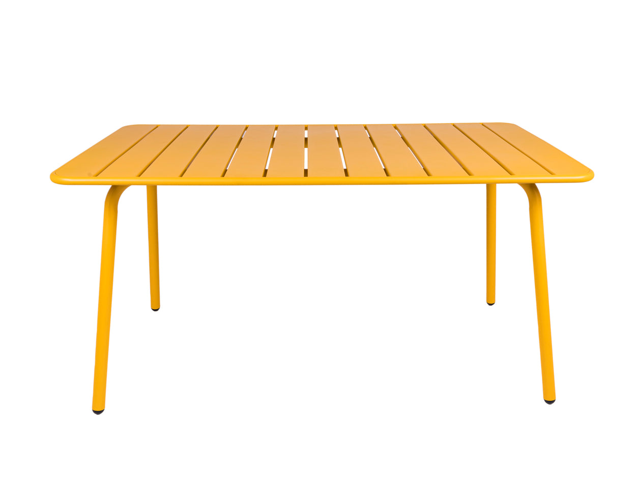 MaximaVida Max metalen tuintafel 150x80 cm okergeel