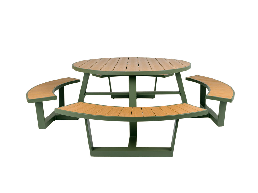 MaximaVida Bermuda picknicktafel Ø250 cm olijfgroen