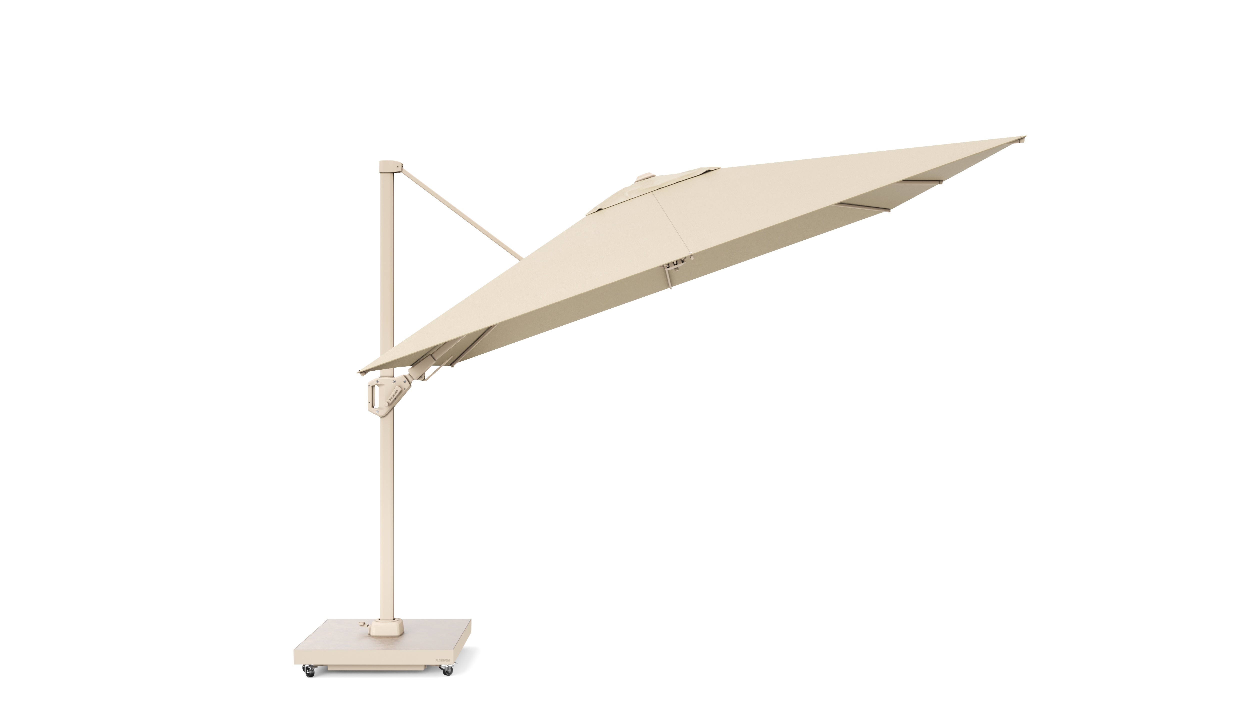 Platinum Zweefparasol Challenger T² Premium 300x300cm Sandstone/Champagne