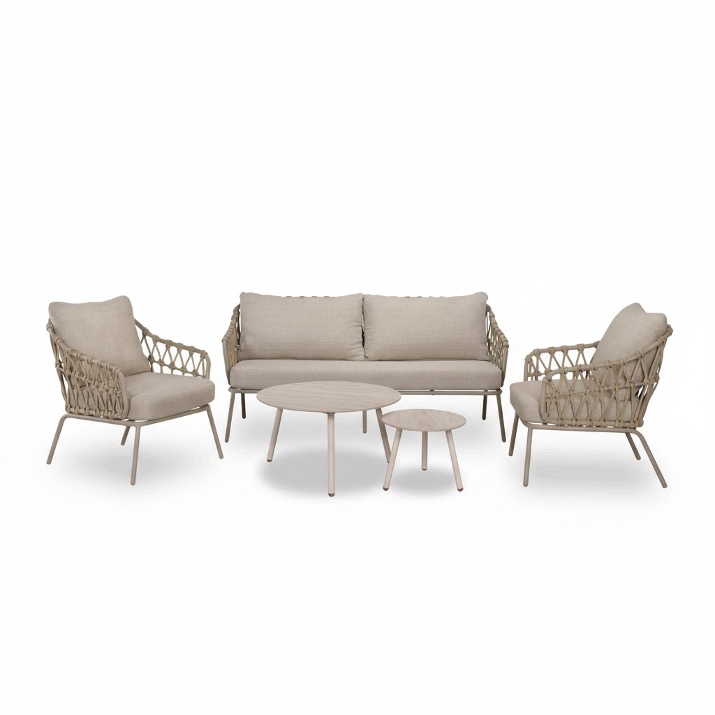 Mondial Living Connor Loungeset sandy beach 5-delig