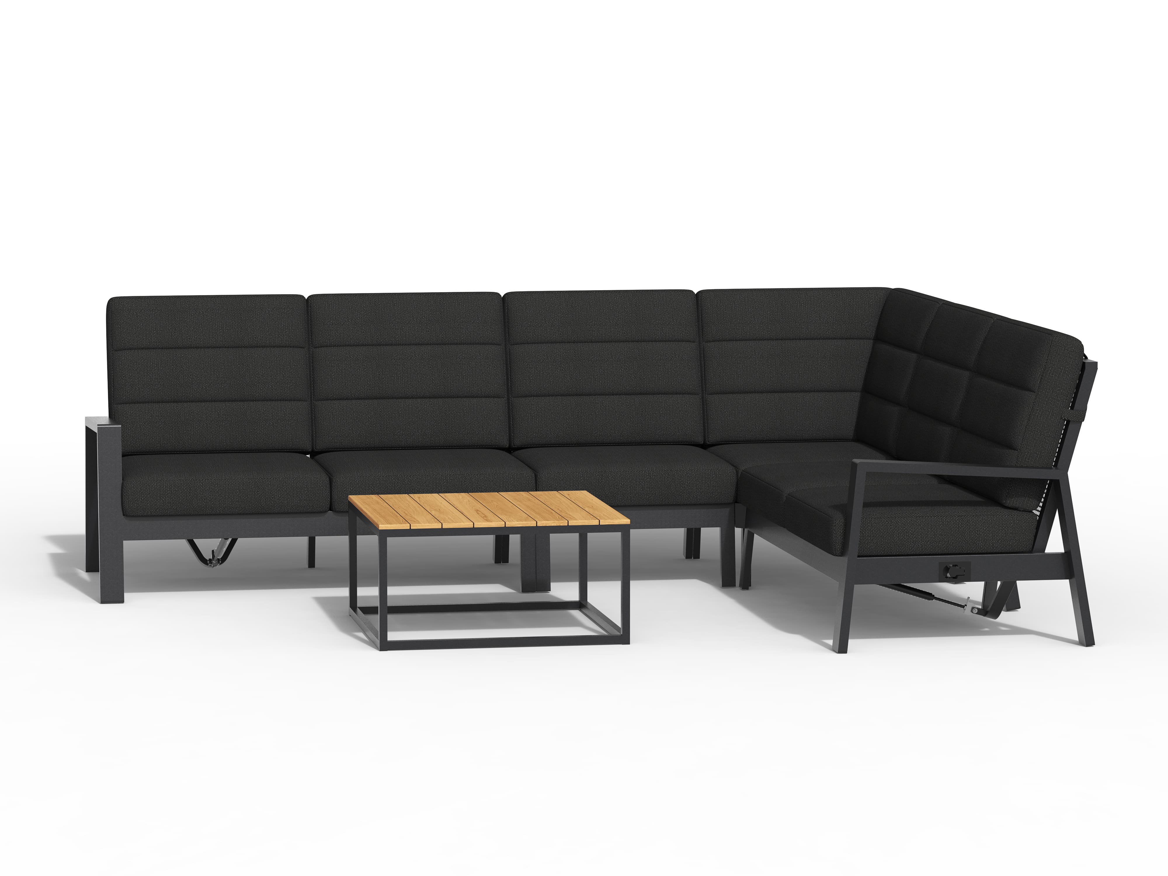 Tierra Outdoor Loungehoek Queens black 5-delig