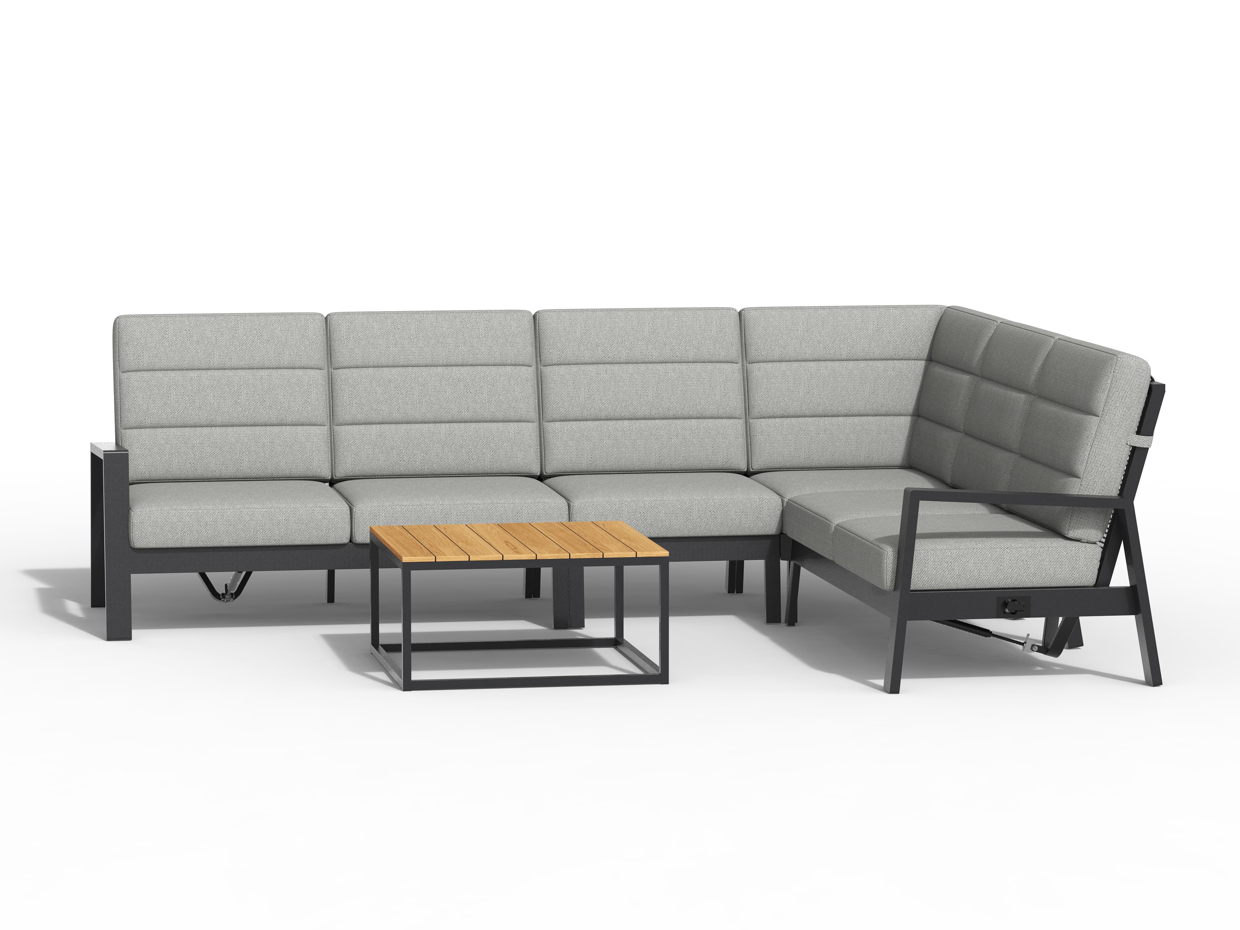 Tierra Outdoor Loungehoek Queens charcoal 5-delig