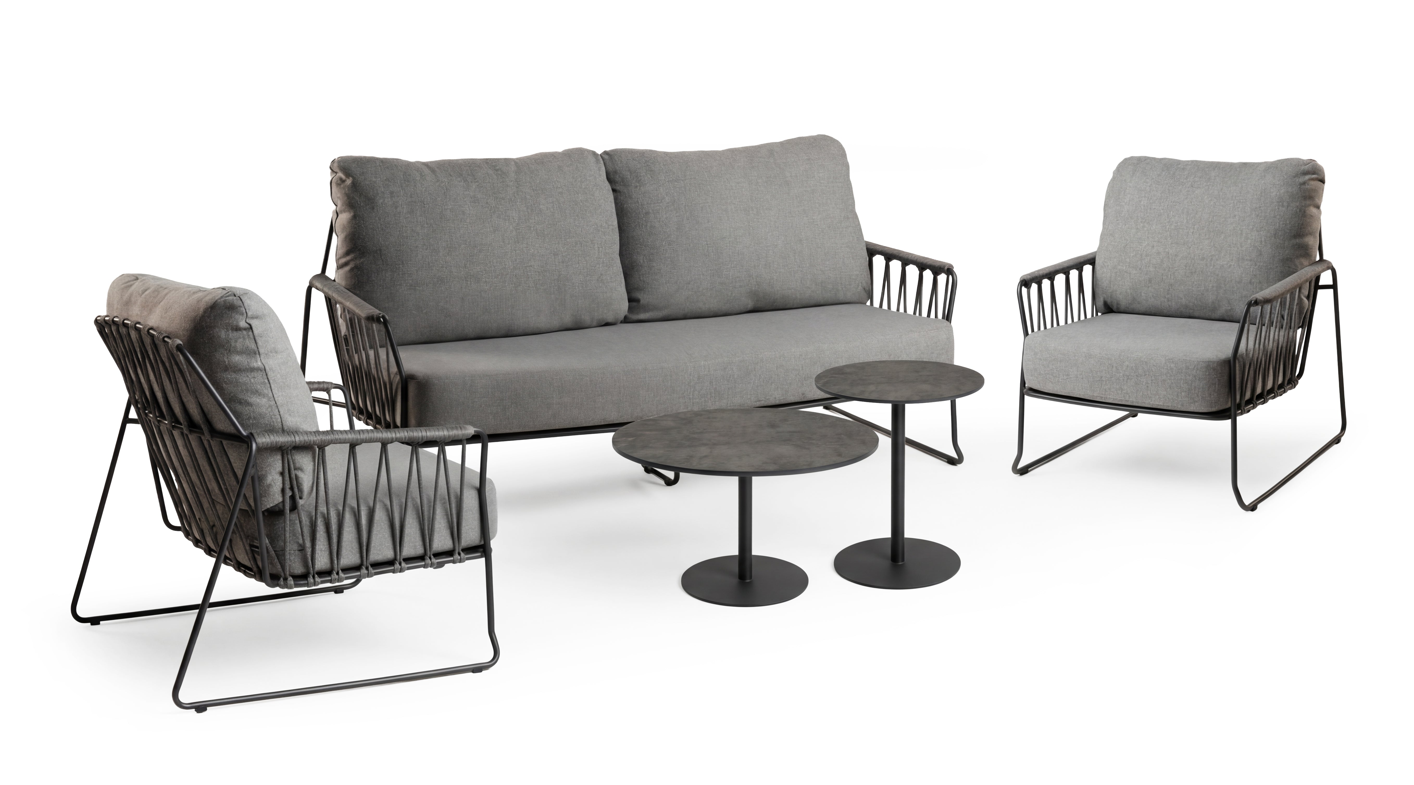 Tierra Outdoor Loungeset Rivera Charcoal 5-delig