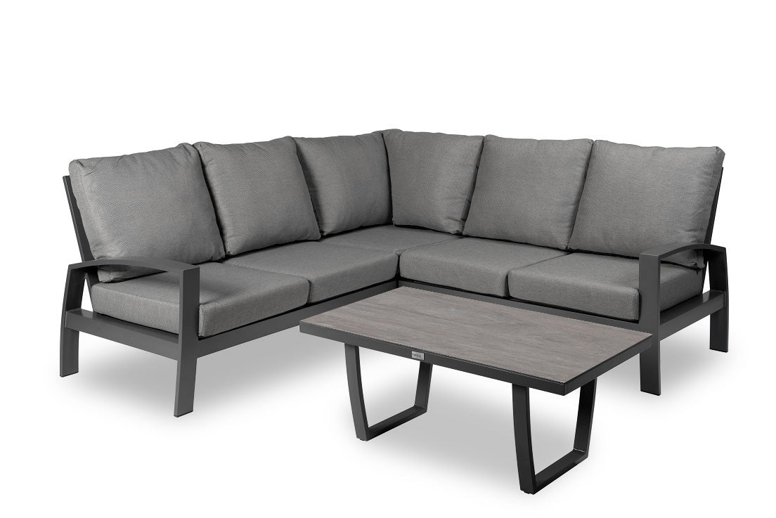 Tierra Outdoor Loungehoek Valencia charcoal 4-delig