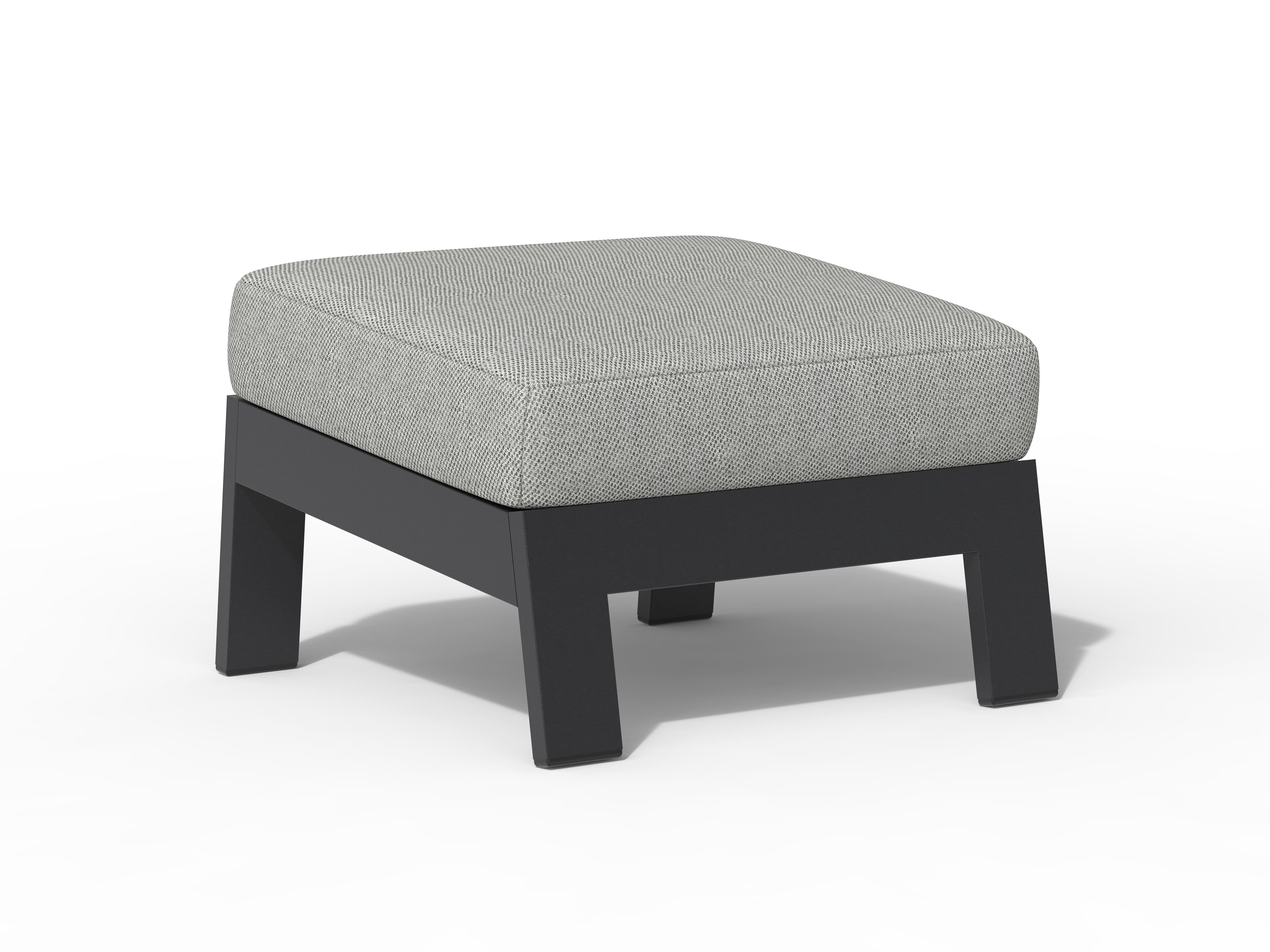 Tierra Outdoor Queens loungestoel + hocker charcoal