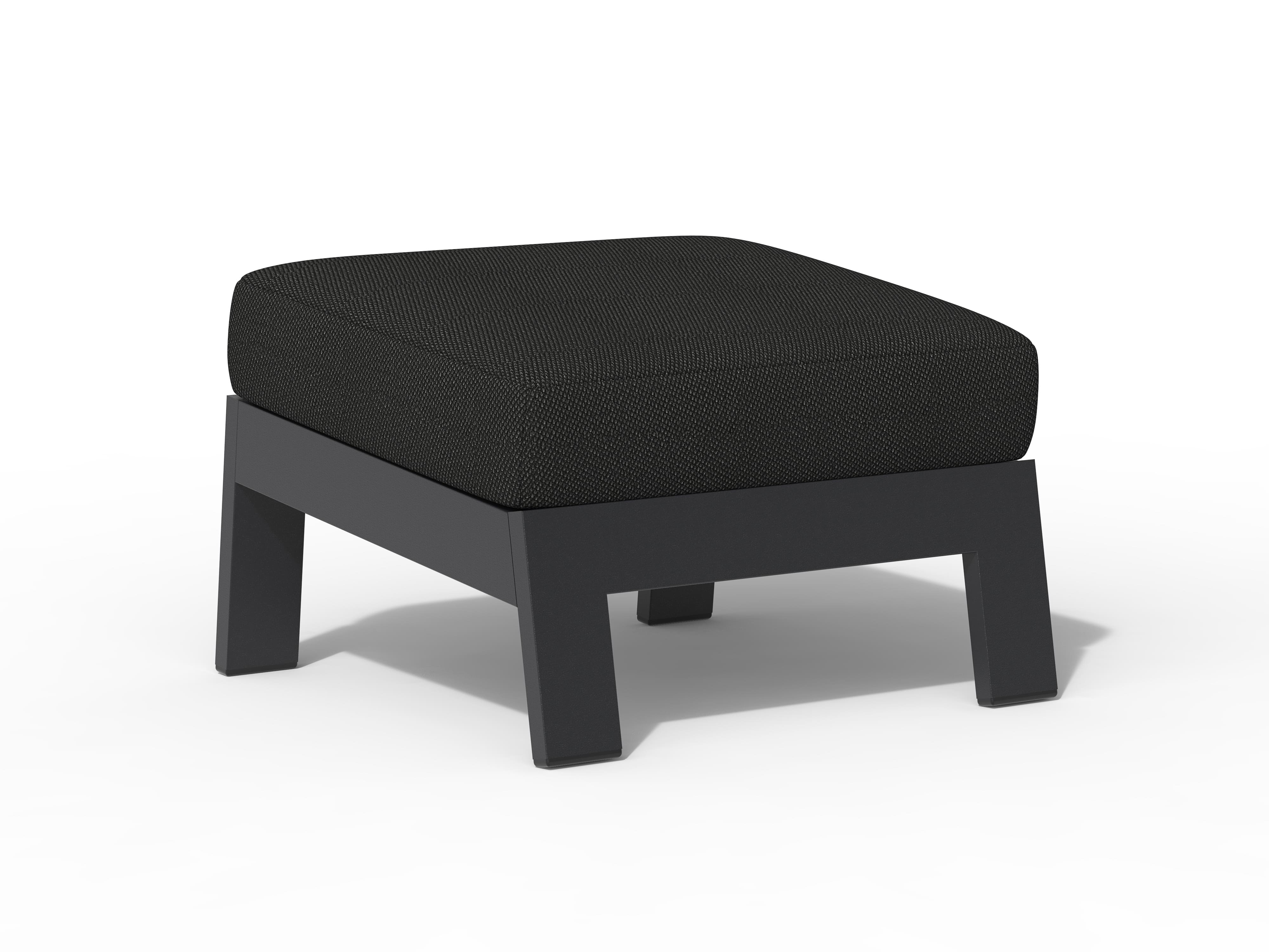 Tierra Outdoor Queens loungestoel + hocker black