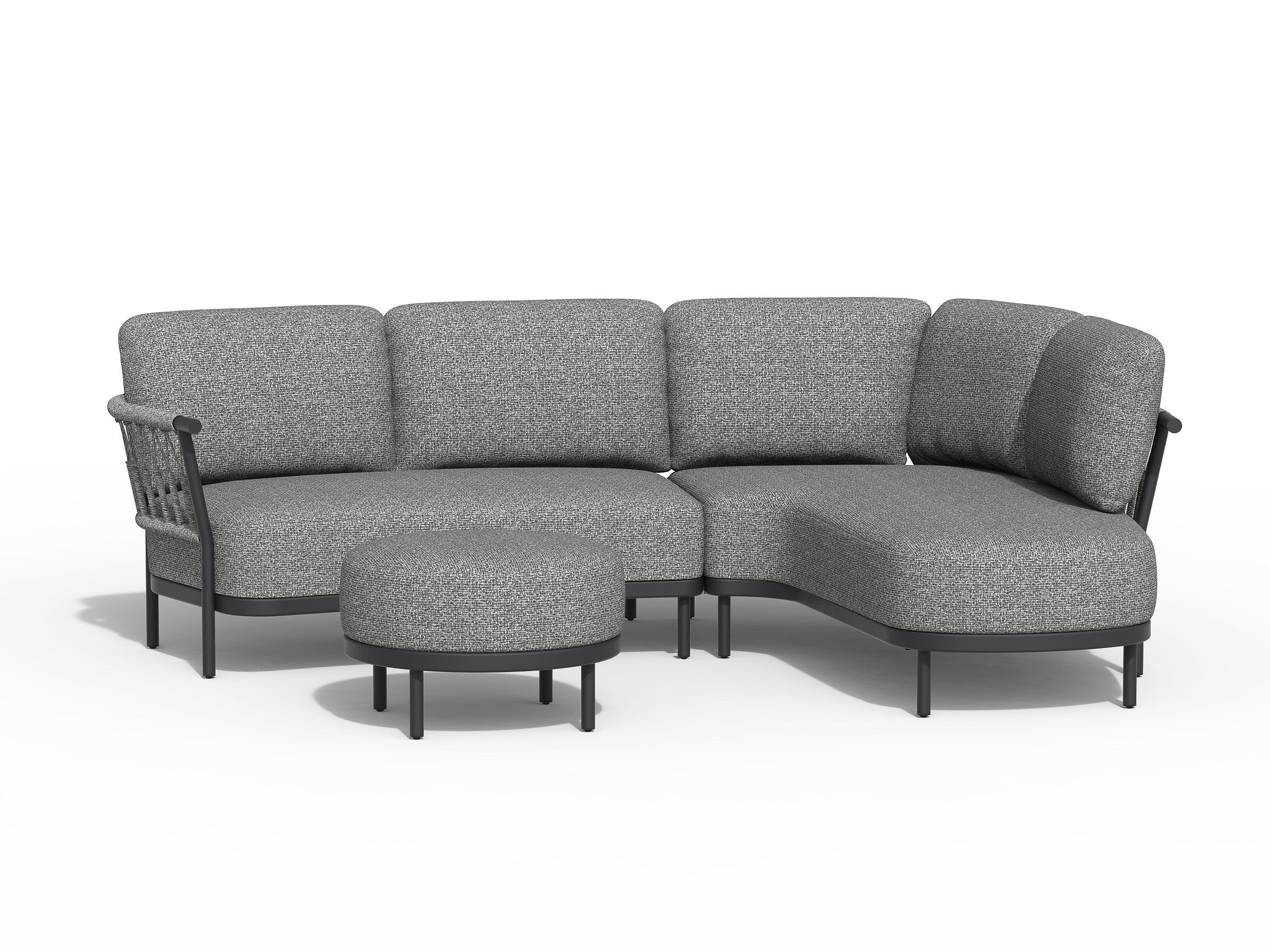 Tierra Outdoor Loungehoek Fresca Links Charcoal 3-delig