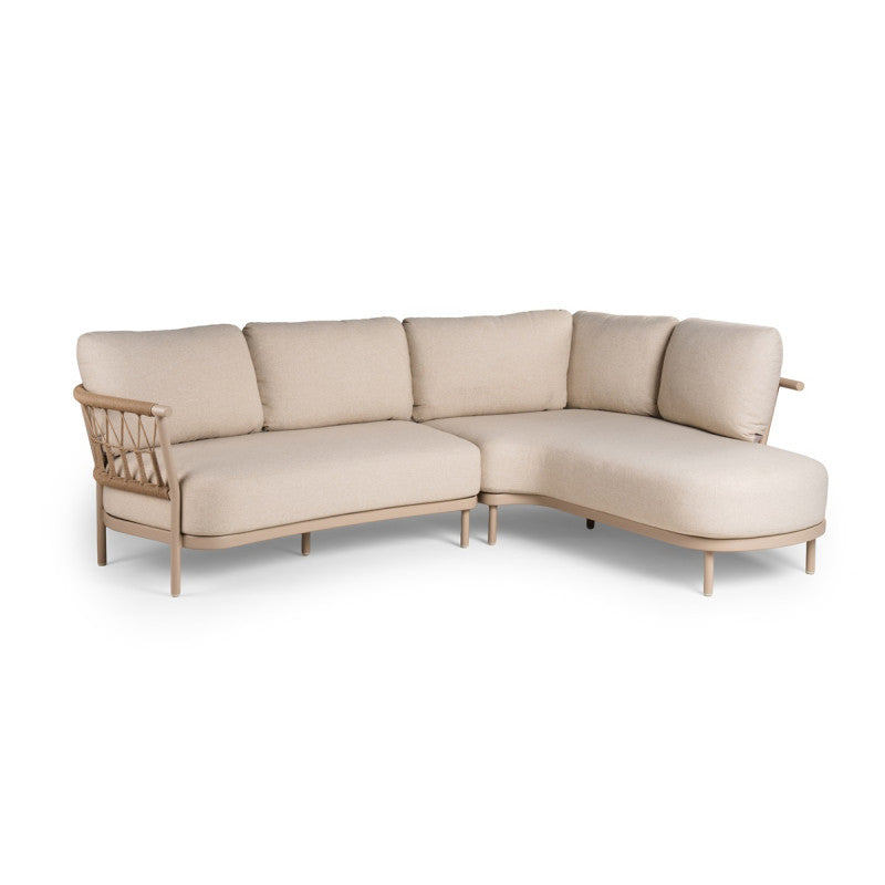 Tierra Outdoor Fresca Loungehoek Links champagne 3-delig