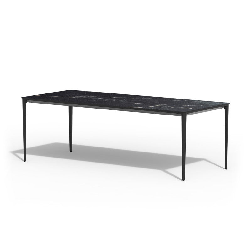 Tierra Outdoor Elegante Diningtafel Trespa marble 219x92cm charcoal