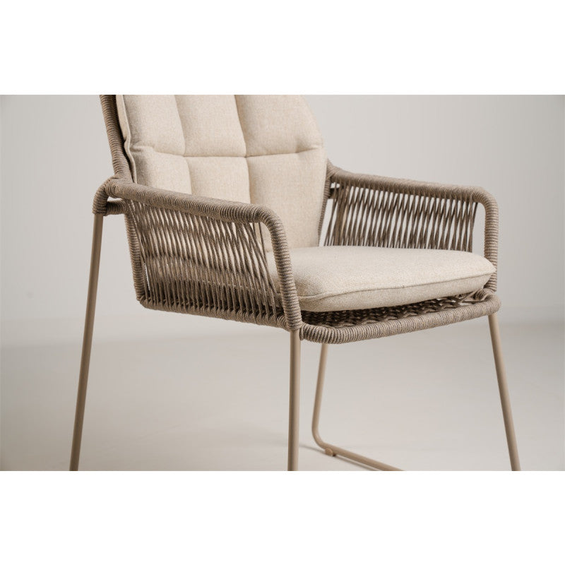 Tierra Outdoor Rivera Diningstoel champagne