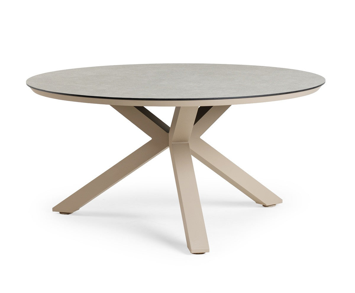 Tierra Outdoor Omnigo Diningtafel Trespa ophira ø150cm champagne