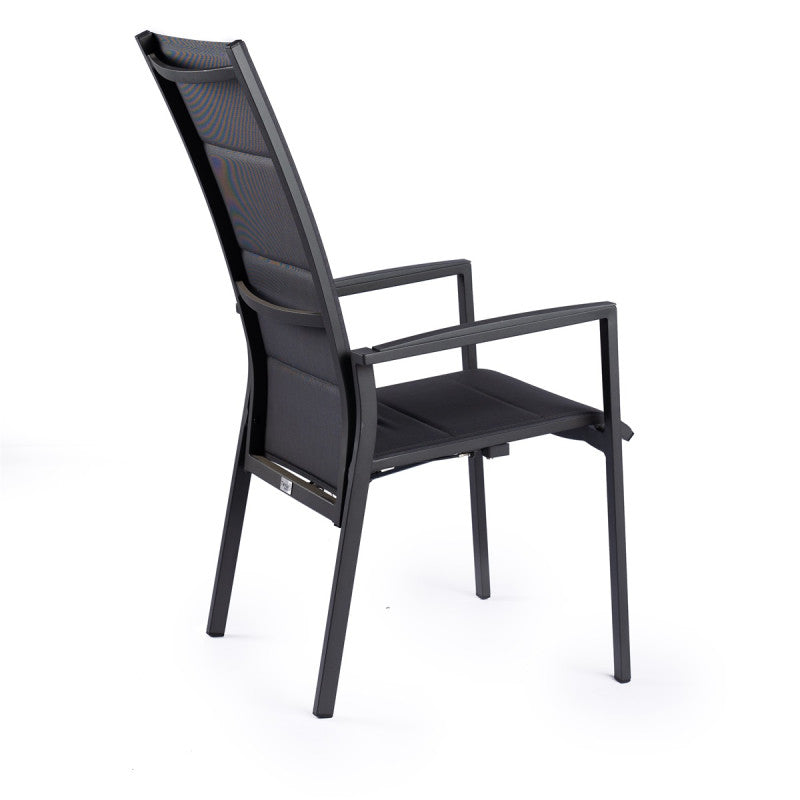 Tierra Outdoor Stapelstoel Foxx high verstelbaar charcoal-aluminium