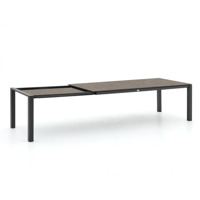 Tierra Outdoor Uitschuiftafel Trespa dark basalt 160/220x100cm charcoal
