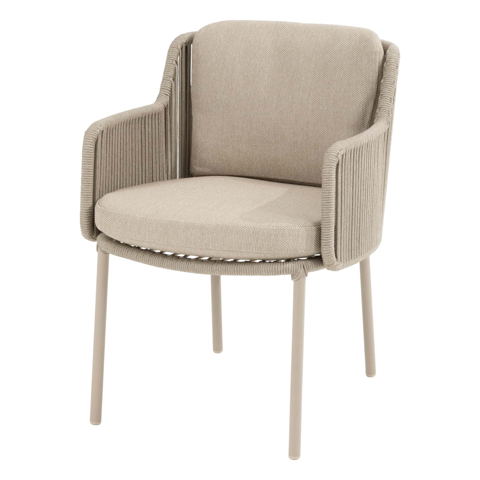 4 Seasons Outdoor Diningset Bernini latte-Prado keramiek ø160cm 7-delig