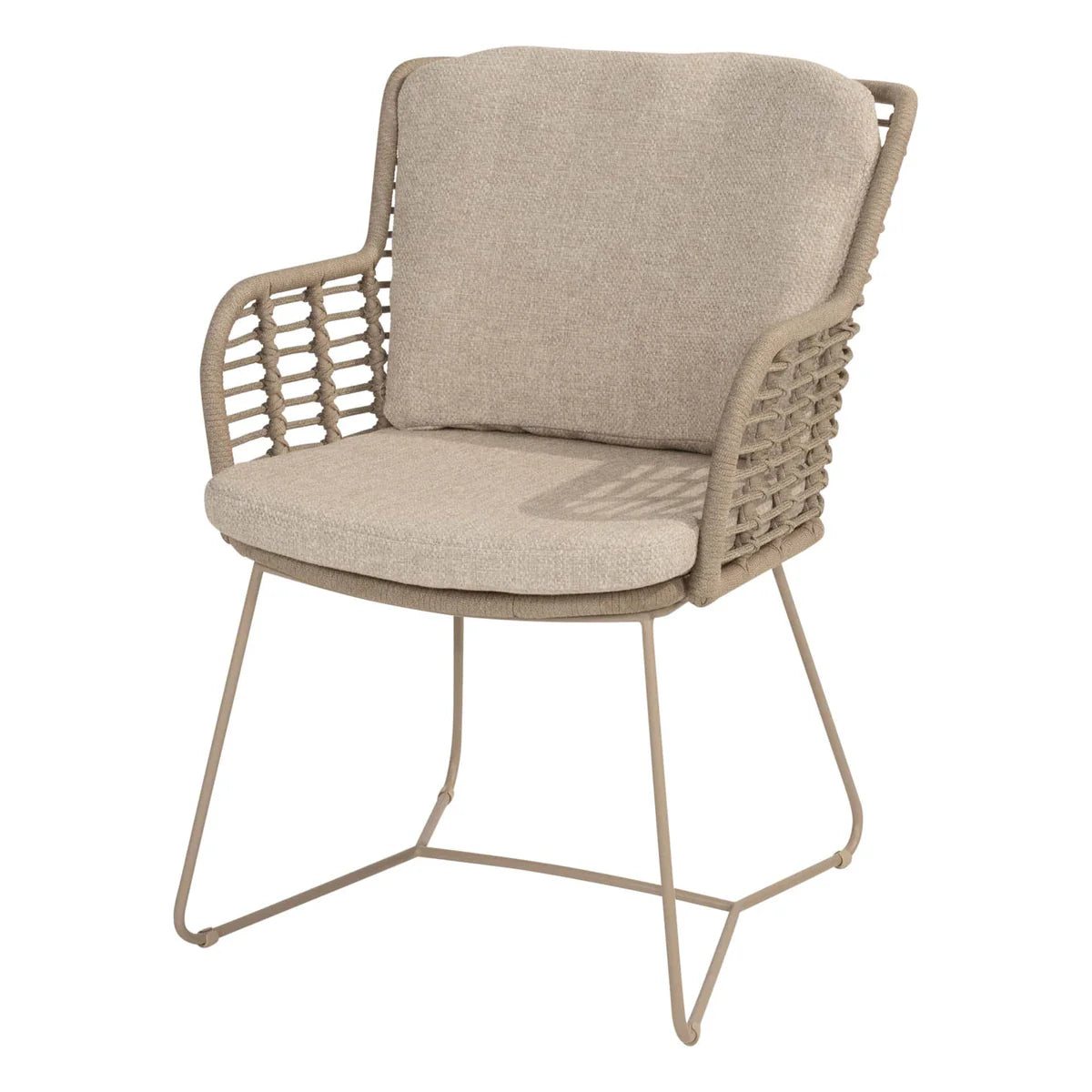 4 Seasons Outdoor Diningset Fabrice latte-Prado keramiek ø160cm 7-delig