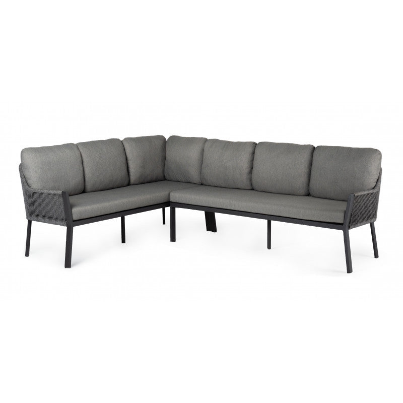 Tierra Outdoor Loungehoek Liv links charcoal