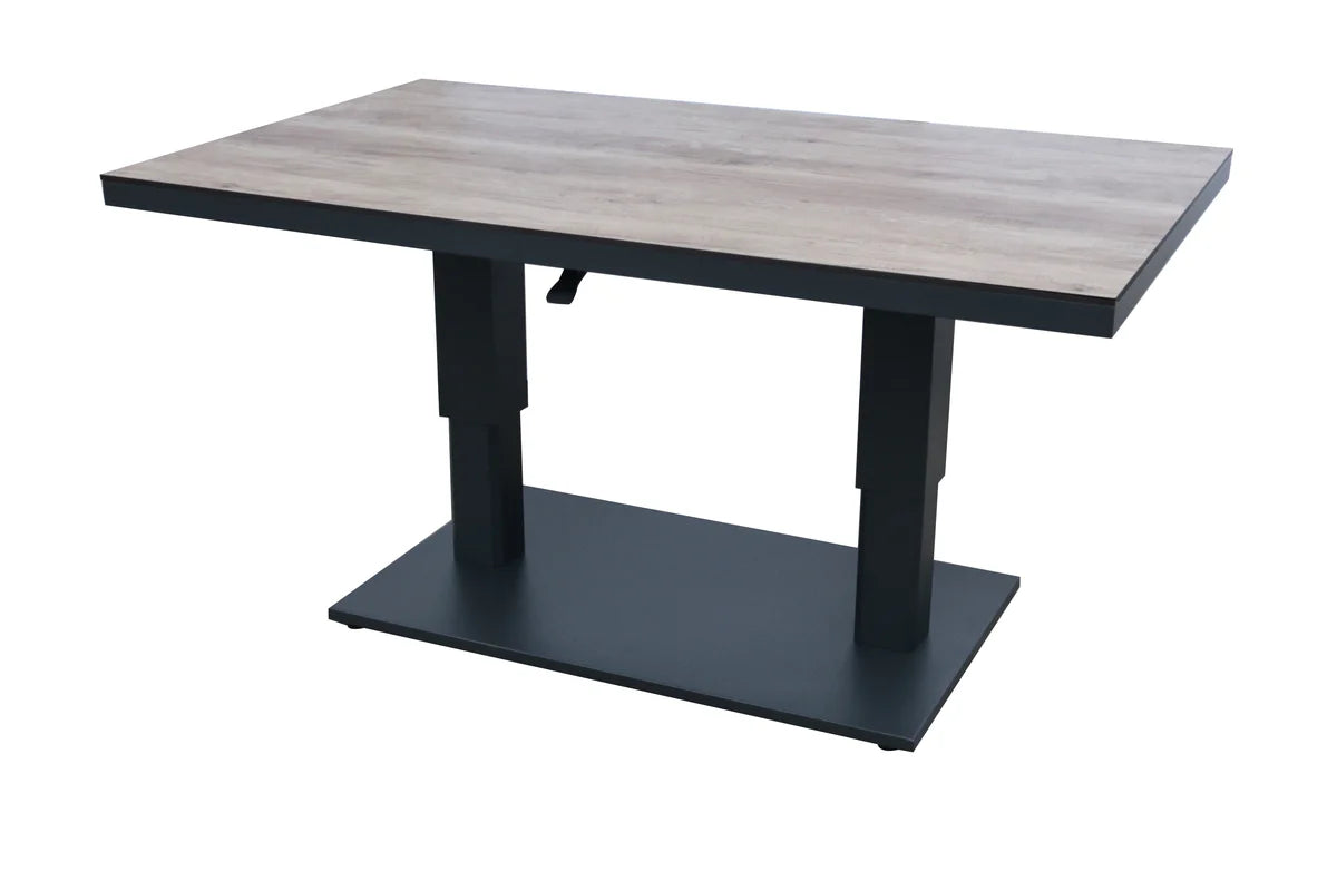 Sens-line Loungetafel verstelbaar Castello HPL houtlook 150x90cm